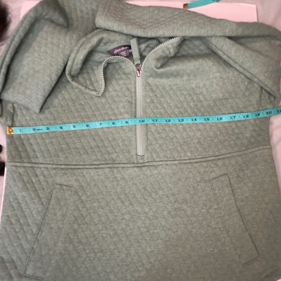 Eddy Bauer light green quilted half zip pullover sweatshirt Women’s small | rr3 - Picture 6 of 6